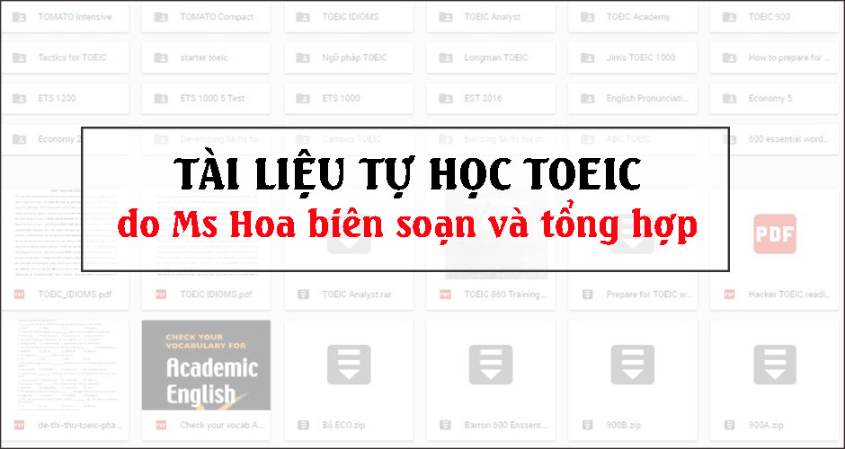tài liệu tự động học tập toeic kể từ A - Z