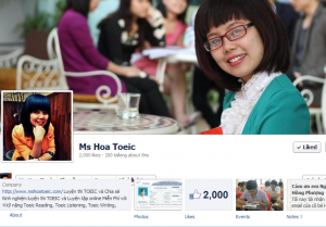 Fanpage Ms Hoa TOEIC đạt 2000 LIKE