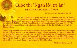 Tiếng Anh duyên kỳ ngộ - Gửi tặng Mr. Minh Tiến và Ms. Mai Anh 