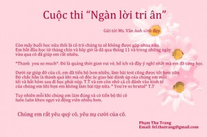 Cô rất tuyệt vời - Gửi Ms. Vân Anh