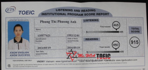 Cú bứt phá ngoạn mục của Phùng Thị Phương Anh - 915 TOEIC 