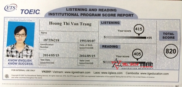 Niềm vui nhân đôi nhờ Vân Trang - 820 TOEIC và Đình Mạnh - 805 TOEIC 