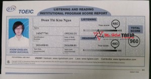 Hạnh phúc khi có những học trò như em - Kim Ngân 960 TOEIC 