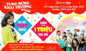 CỰC HOT - Event chia sẻ “CÁCH VIẾT CV VÀ PHỎNG VẤN TIẾNG ANH - CHINH PHỤC NHÀ TUYỂN DỤNG” bởi founder MS HOA TOEIC  