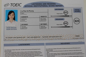 Tăng 265 điểm sau khi học lớp Toeic B161 của Ms Hương Liên