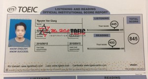 Kết quả 845 TOEIC và những kỉ niệm khó phai với tập thể B272 của Nguyễn Văn Giang.