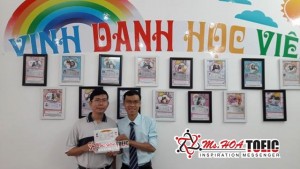 Mình không phải người giỏi nhất trong lớp, nhưng mình cố gắng là người siêng nhất lớp - Học viên Trần Thanh Hà đạt được 850 TOEIC.