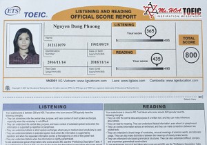 Nguyễn Đăng Phương - Học viên lớp TOEIC A chinh phục 800 TOEIC 