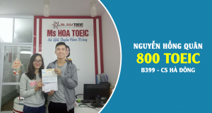 Miệt mài sau 2 tháng, Nguyễn Hồng Quân cán đích thành công 800 TOEIC
