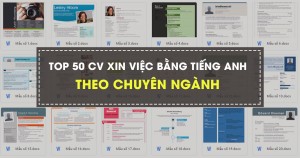 Top 50 CV xin việc bằng tiếng Anh chuyên ngành ĐẸP NHẤT!