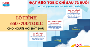 LỘ TRÌNH 650 - 700 TOEIC CHO NGƯỜI MẤT GỐC
