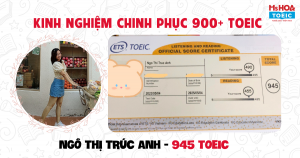 BÍ KÍP CHINH PHỤC 945 TOEIC TỪ CAO THỦ
