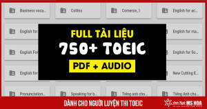 Tổng hợp Bộ sách luyện thi TOEIC Level  750+ TOEIC