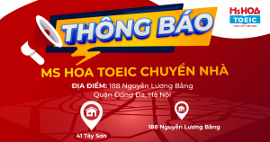 Ms Hoa TOEIC Tây Sơn chuyển nhà sang 188 Nguyễn Lương Bằng