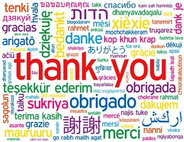 Những cách khác nhau để nói Cảm ơn trong tiếng Anh