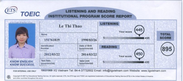 Luyen thi TOEIC, học viên tại Trung tam luyen thi TOEIC, Ms Hoa TOEIC