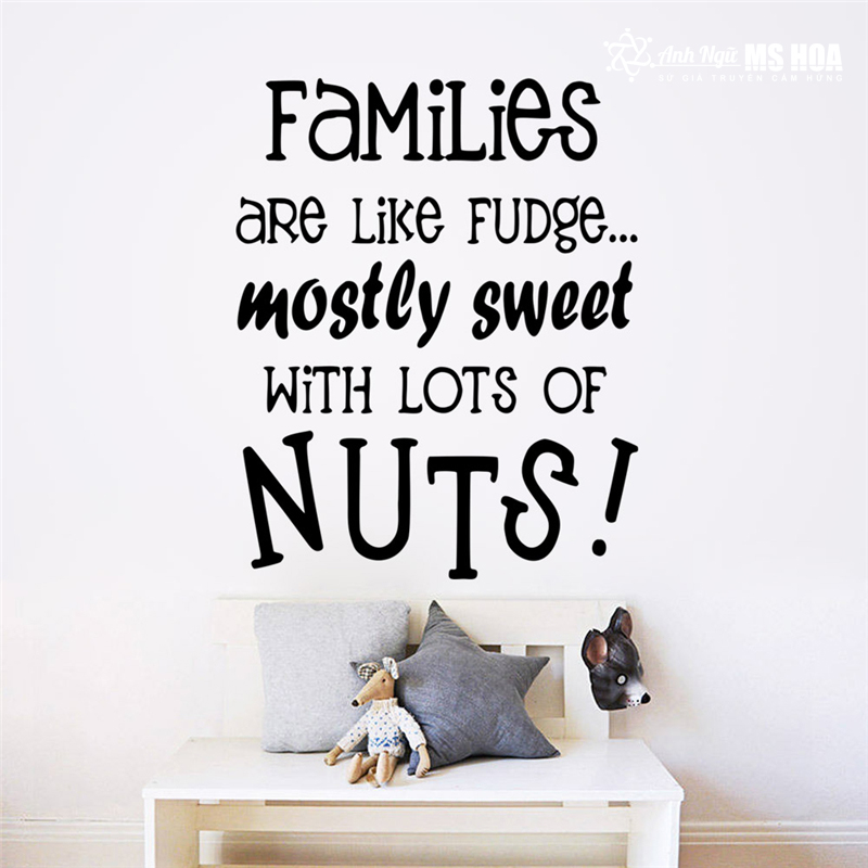 families are like fudge mostly sweet with a few nuts happy new year anh ngu ms hoa 50 Lời Chúc Mừng Năm Mới Bằng Tiếng Anh Hay Nhất | sachvui.vn