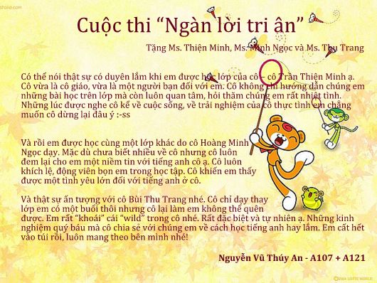 cuoc thi ngan loi tri an