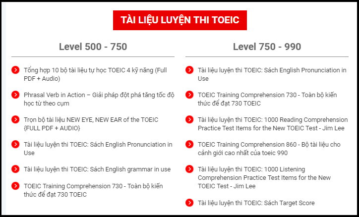 Tài liệu TOEIC 