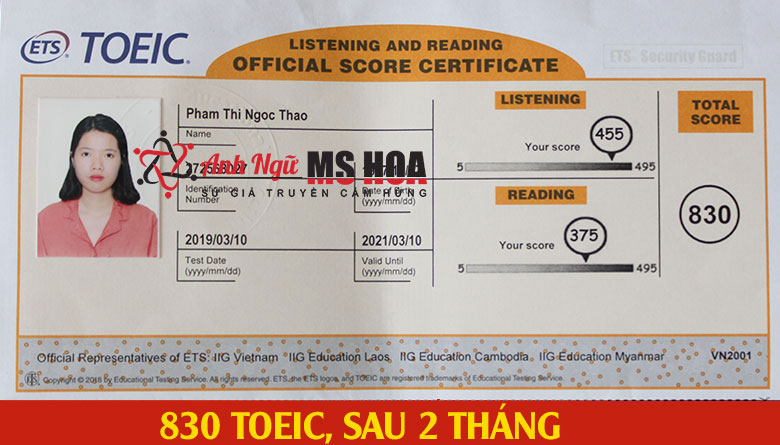 học viên điểm cao 830 toeic_anhngumshoa